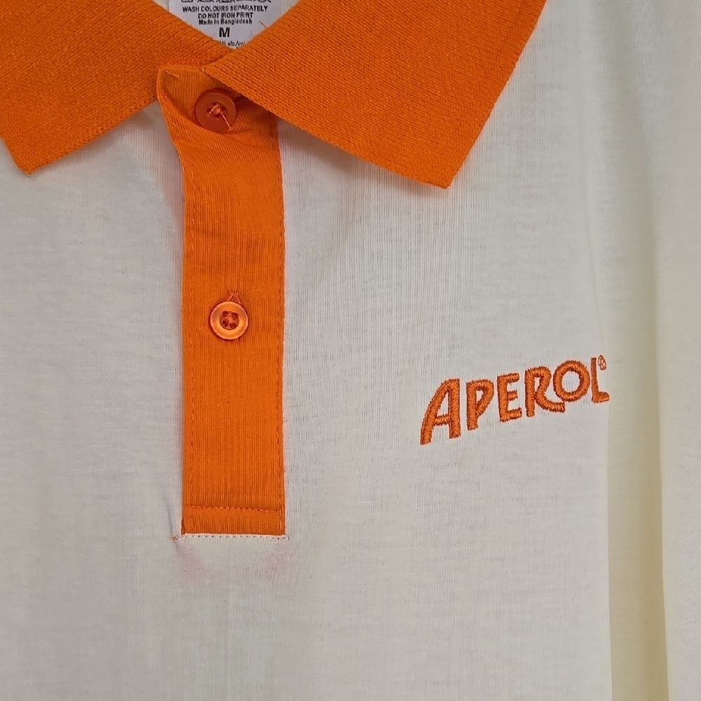 Men's Official Aperol Spritz 2025 US Open Polo Shirt, 100% Organic Cotton Size M - Picture 2 of 12